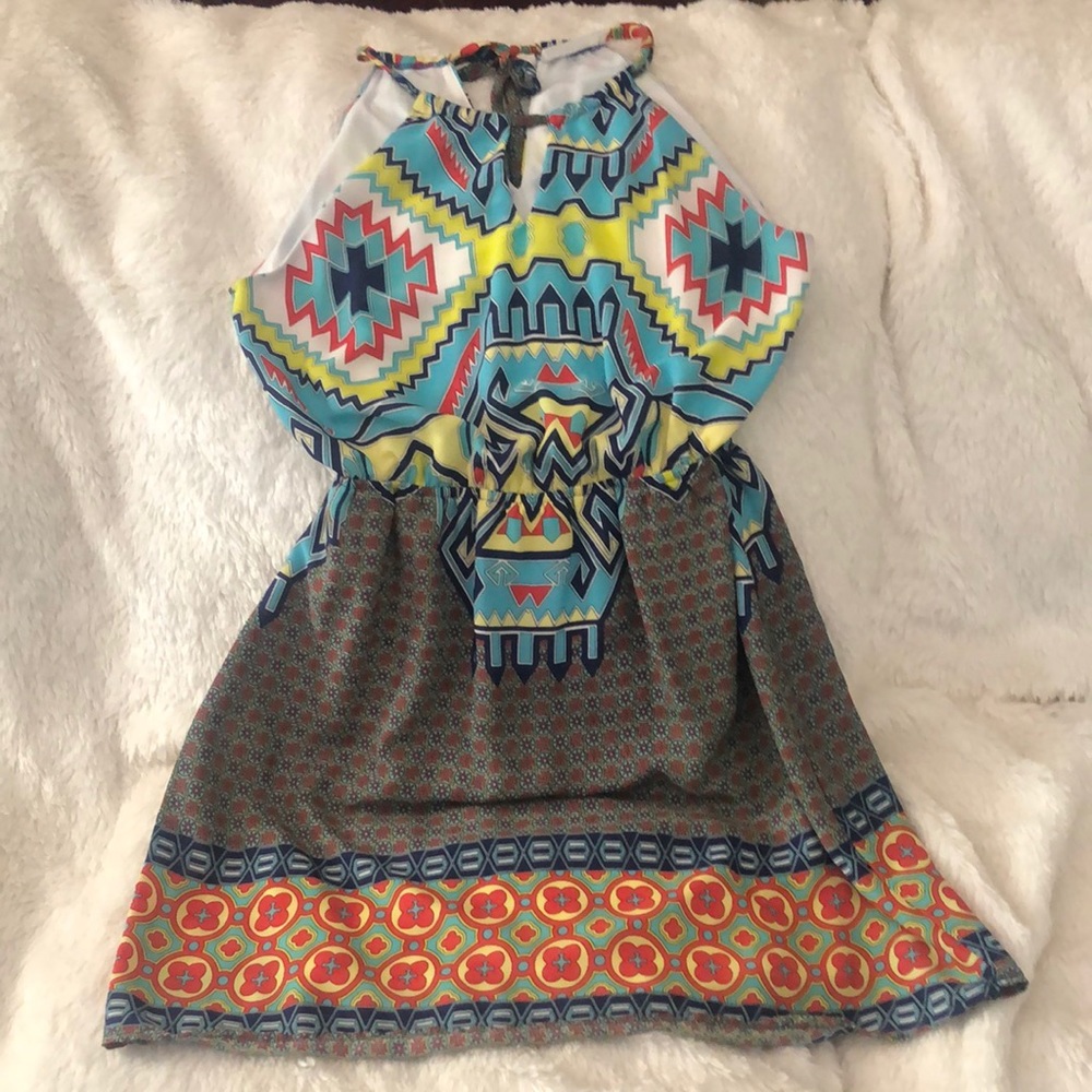 Festive print summer dress